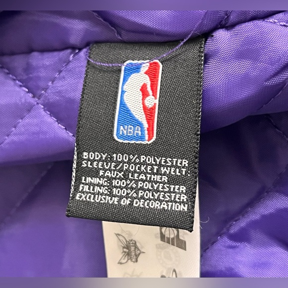 Men's LA Lakers Bomber Jacket Front & Back Embroidered Graphic Team Name Logo - Picture 9 of 9